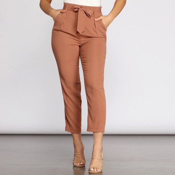 Windsor Pants - WINDSOR TAPERED TEASE HIGH WAIST DRESS PANTS SZ M
